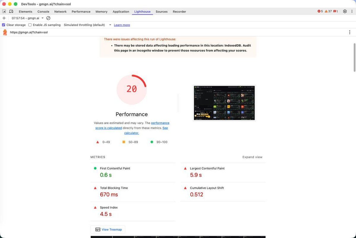 Browser performance for gmgn 🐊🐊