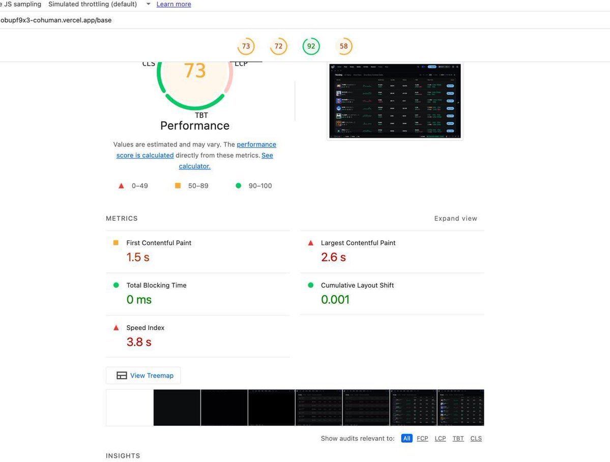 Browser performance for o1.exchange