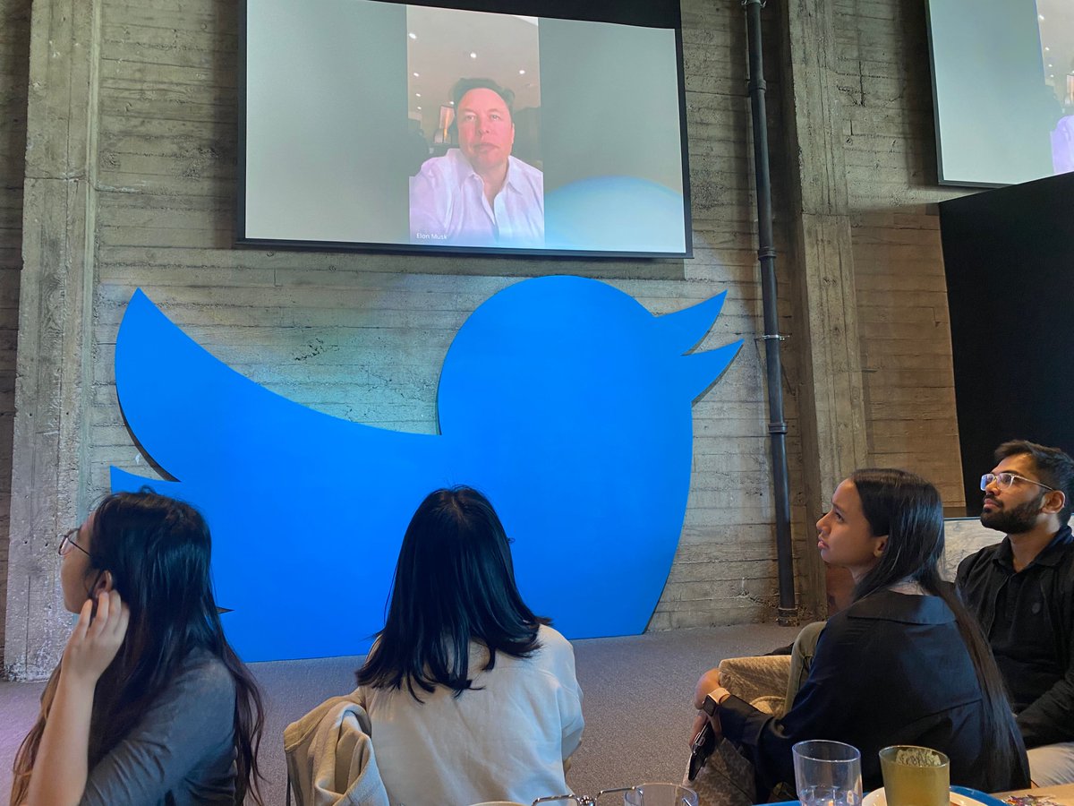Group breakfast with Elon Musk